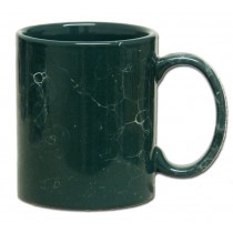 Becher grün mit Marmorglasur  Keramik bedrucken