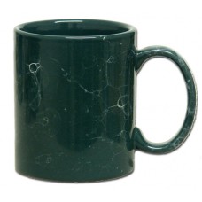 Becher grün mit Marmorglasur  Keramik bedrucken