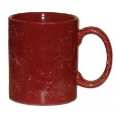 Becher maroon mit Marmorglasur  Keramik bedrucken