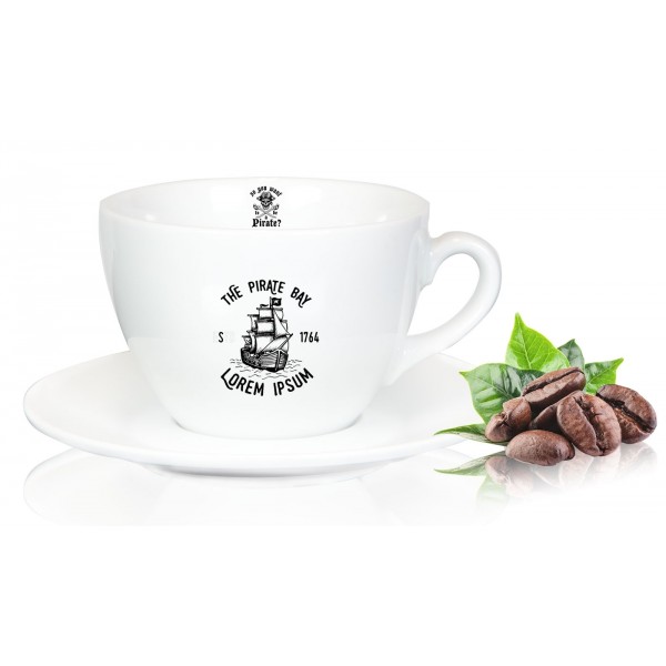 Latte Bella Roma 38cl inklusive Untertasse bedrucken